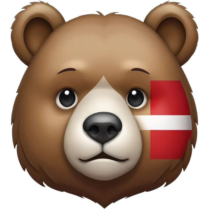 Sad bear with austria flag emoji