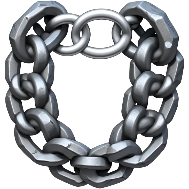 Heavy weighted chains with rocks and stones emoji