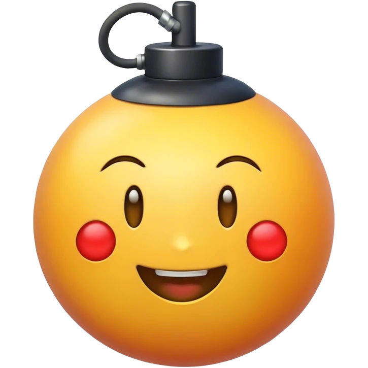 Smiling bomb emoji