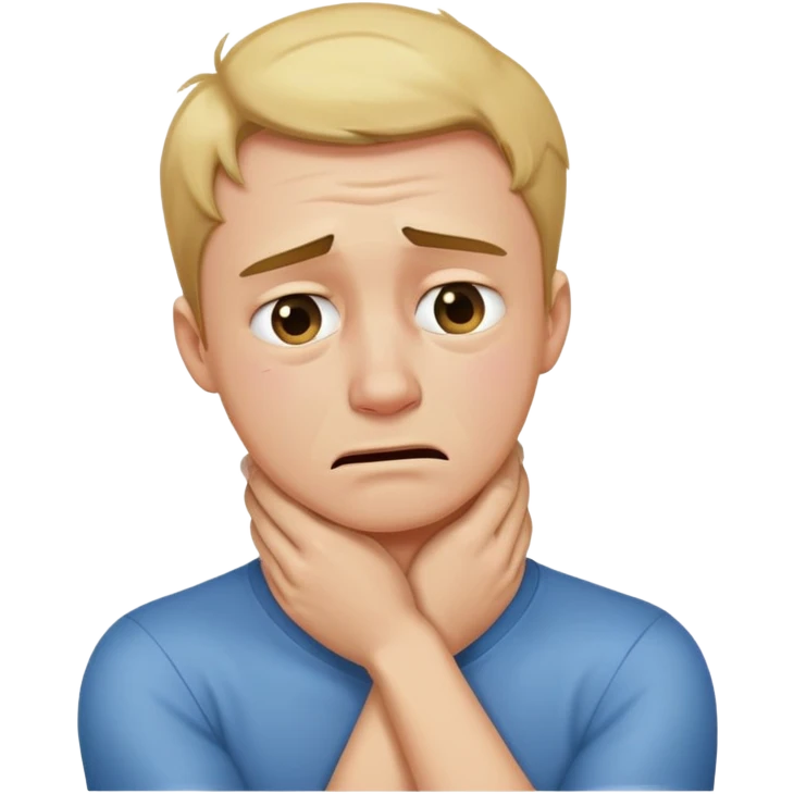 arms crossed holding neck crying guy emoji