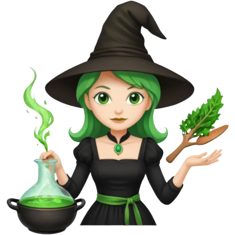 green witch cooking potion emoji