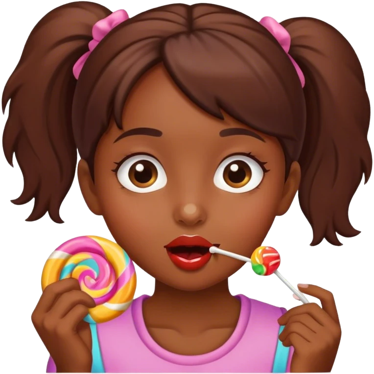girl eating candy emoji