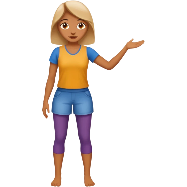 Nudist female full body emoji