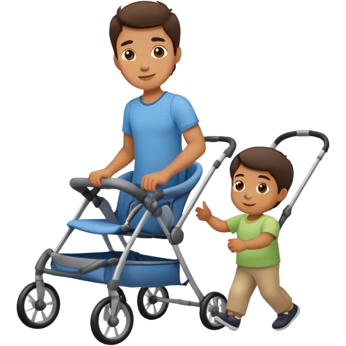 Man pushing stroller emoji