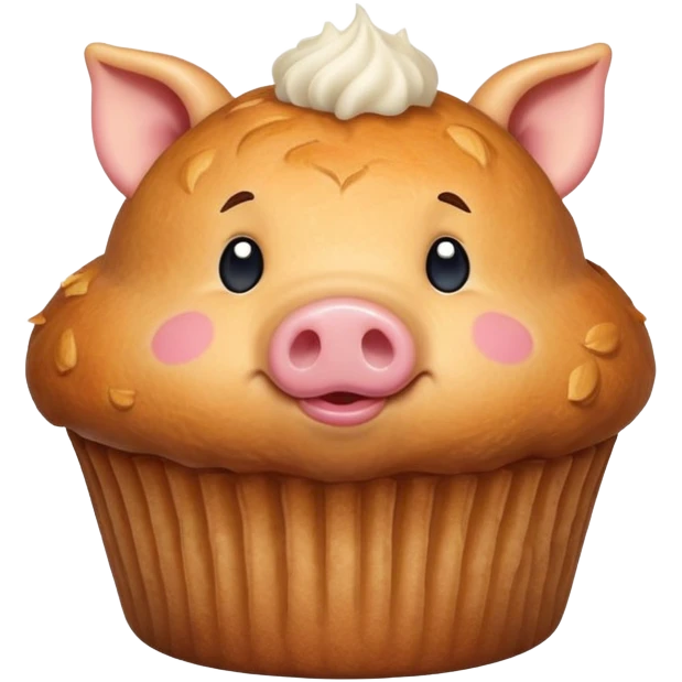 Pig muffin emoji