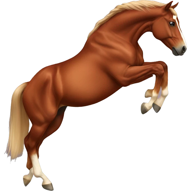chestnut colored bucking horse emoji