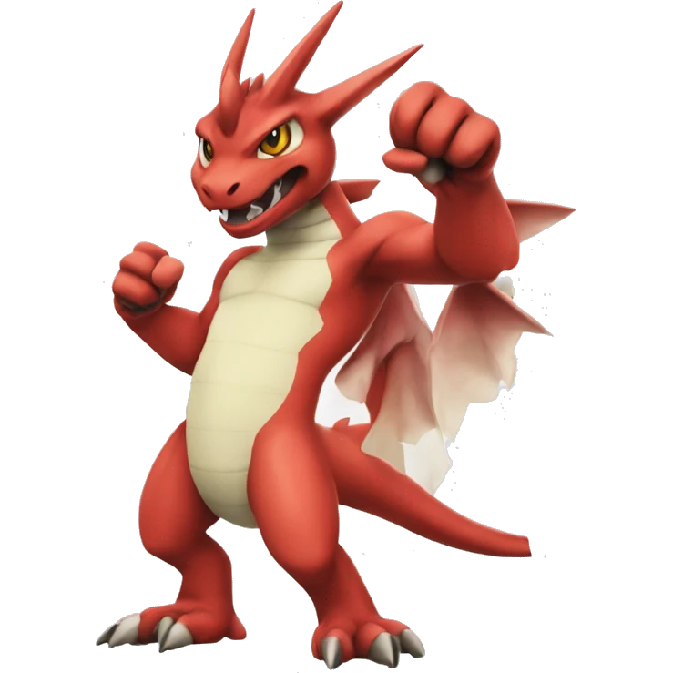 Guilmon from Digimon giving a thumbs up emoji