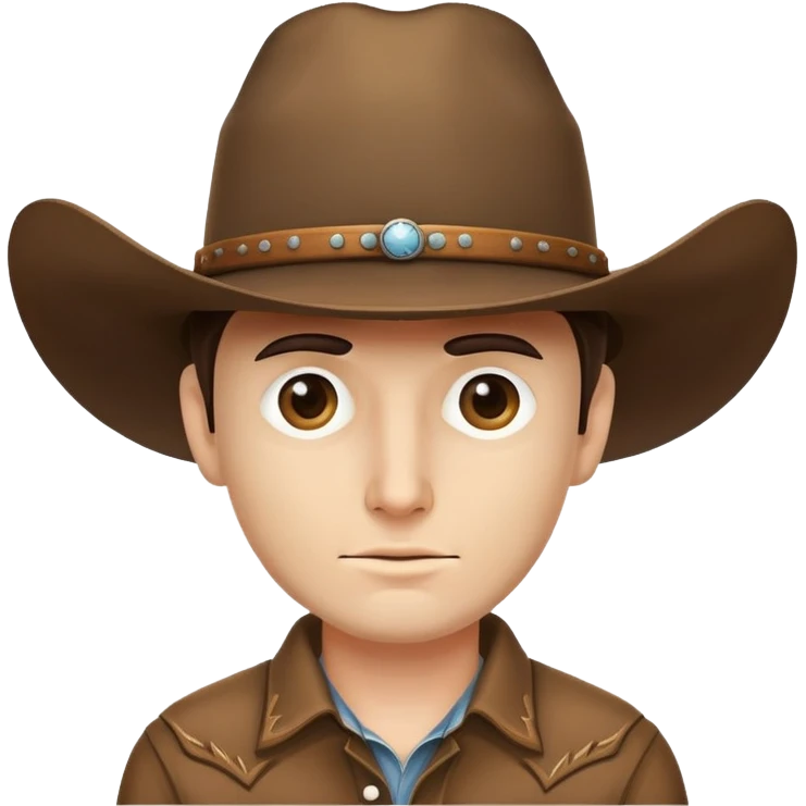 man without eye wearing cowboy hat emoji