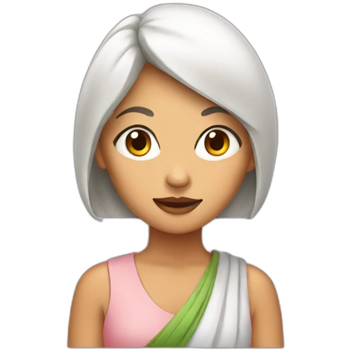 Girl with momos emoji