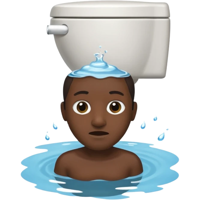 Sibidi toilet with a head inside the water  emoji