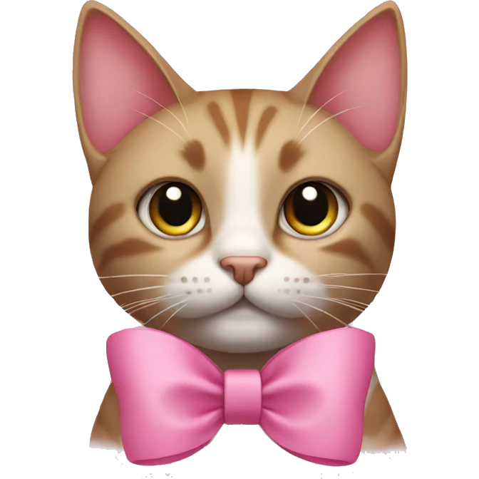 cat with pink bow emoji