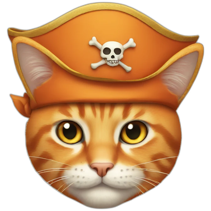 orange cat pirate emoji