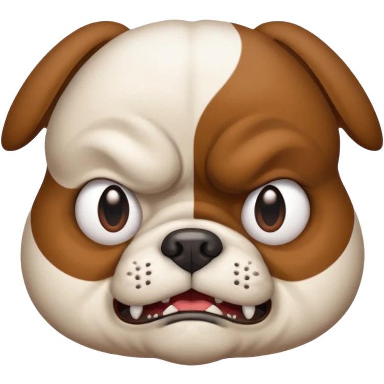 Grumpy dog emoji