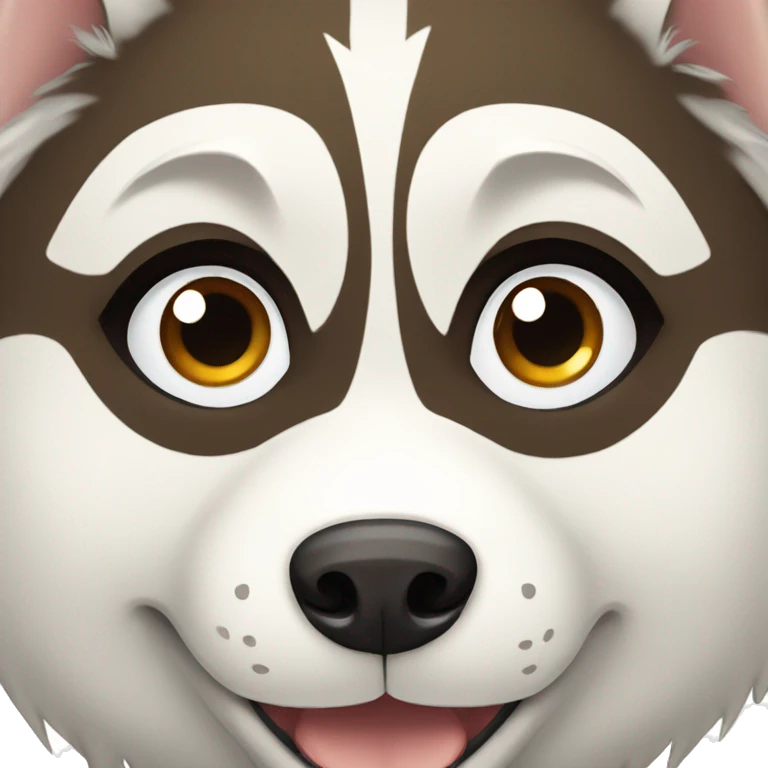 Husky with brown eyes emoji