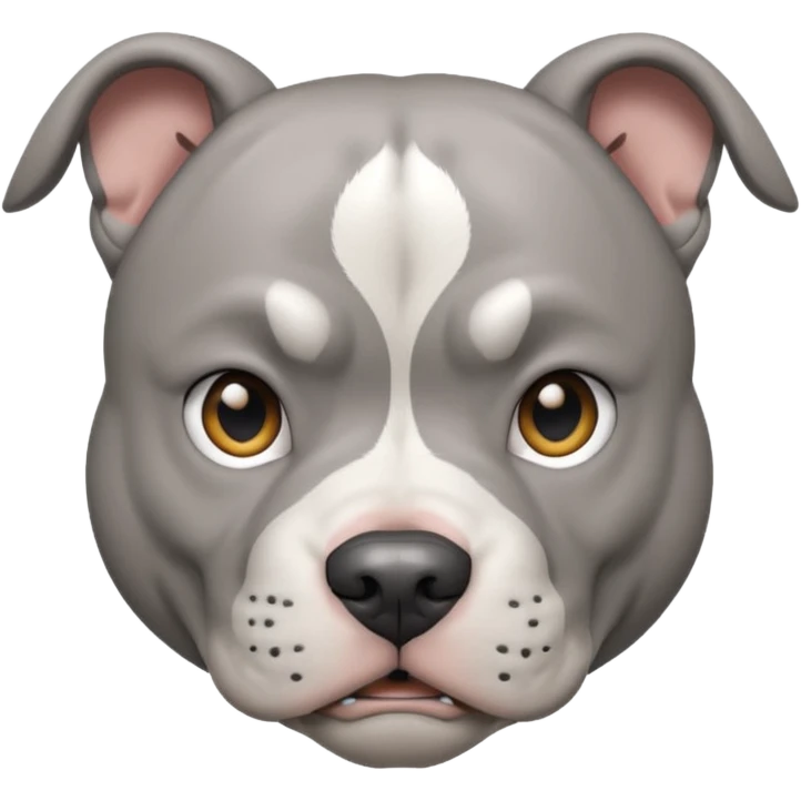 silver pitbull grey eyes emoji