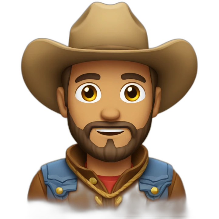 Cowboy with beard  emoji