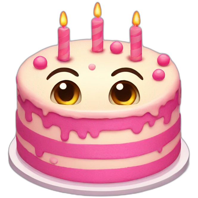 Cute birthday cake emoji