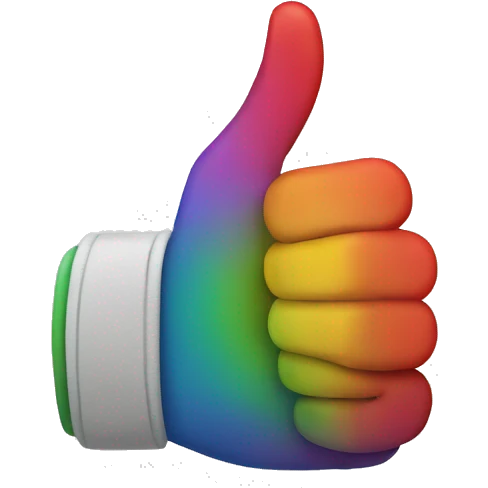 Two Rainbow Thumbs up emoji