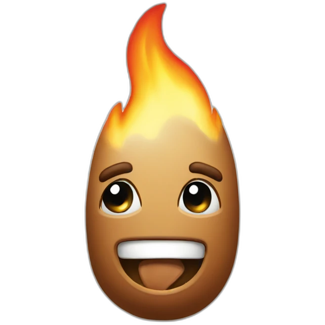 burning nut emoji