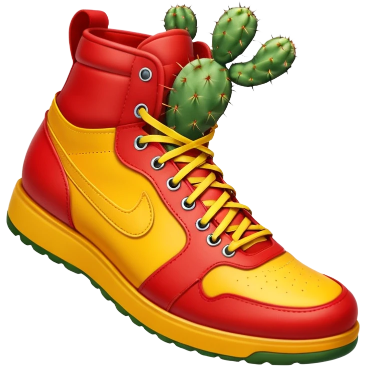 Shoe emoji and the model is the jumpman jack bright cactus emoji
