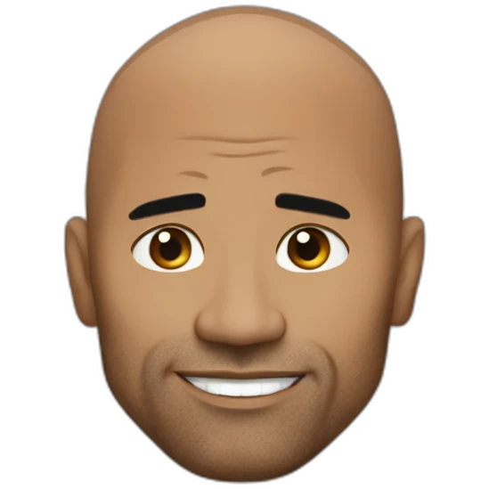 The rock qui chie emoji