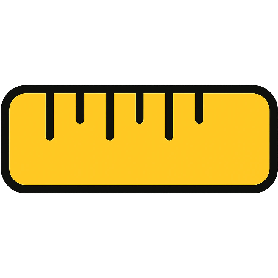 Add color to the classic measuring ruler icon with lineal color and black outlines, preserving the classic look. emoji