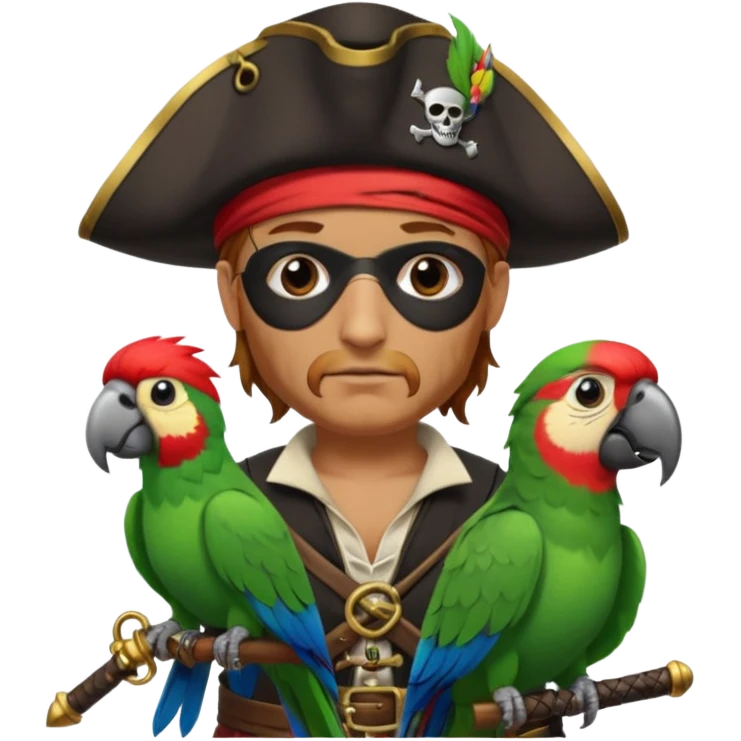pirate and parrot emoji