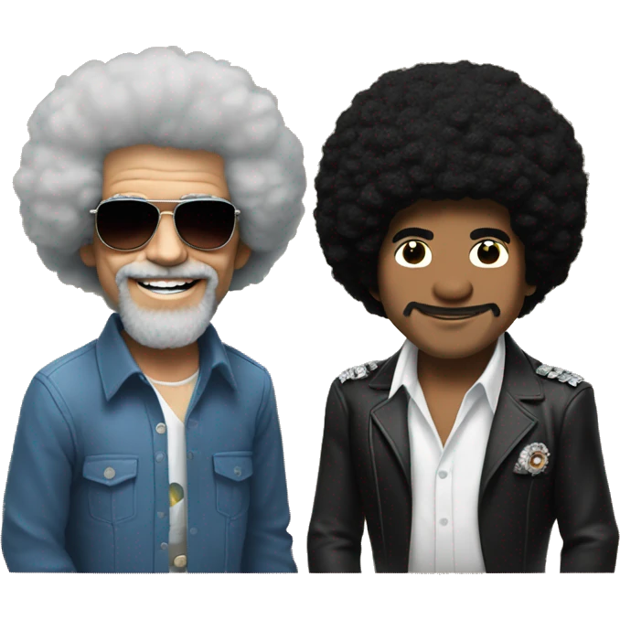 bob ross and michael jackson emoji