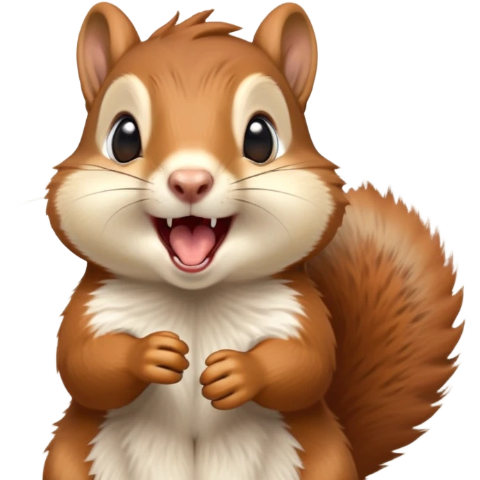 cinematic-cute-yawning squirrel-portrait-emoji,-head-tilted-playfully-and-inquisitively,-featuring-a-fluffy,-vibrant-auburn-fur-with-a-delicate-cream-belly-and-a-bushy-tail,wide-open yawn, revealing a soft grey  -round,-sparkling-eyes-filled-with-curious-mischief, emoji