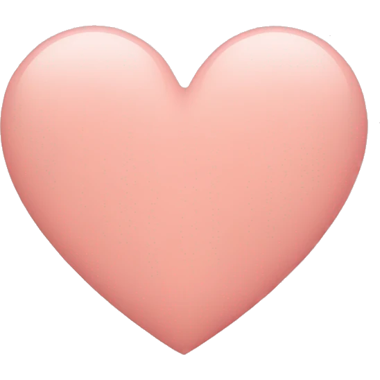 blush color heart emoji