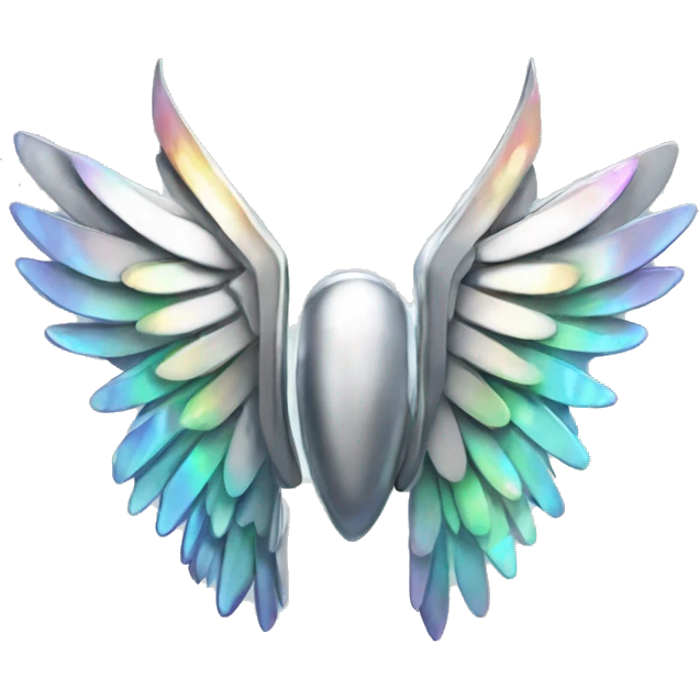 Chrome wings holographique emoji