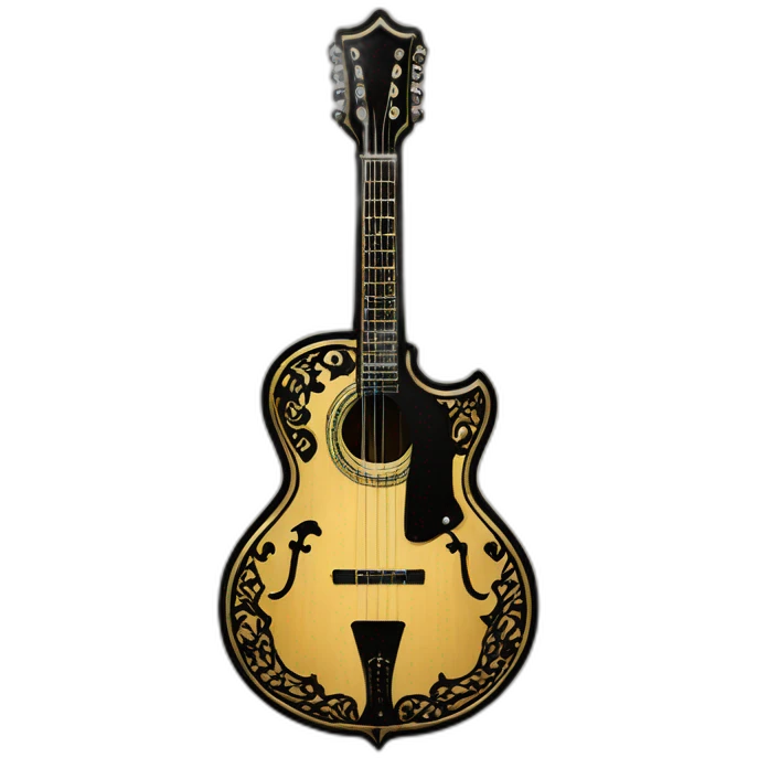 Fleur de lis shaped electric guita emoji