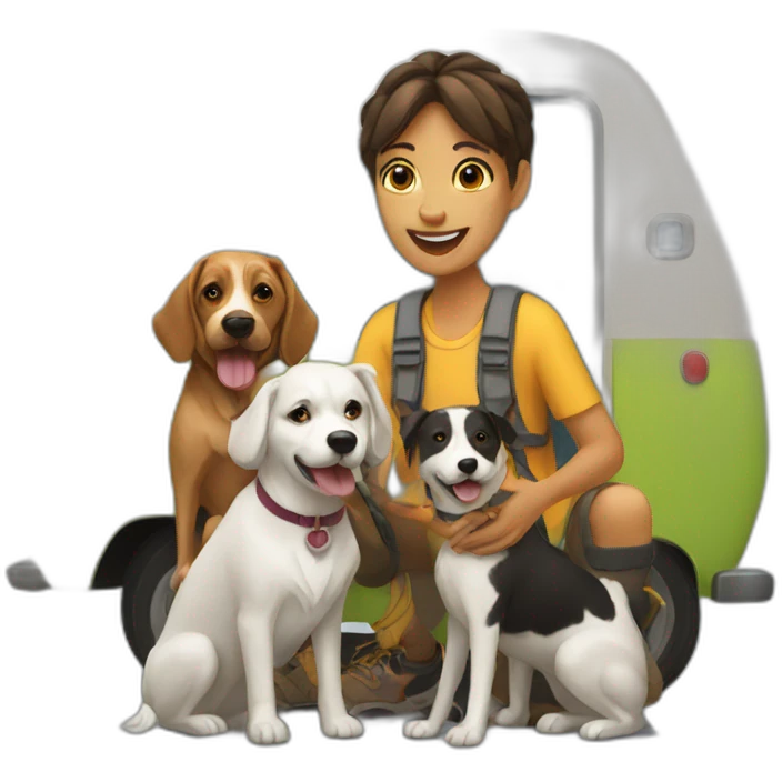 camper-with-dogs emoji