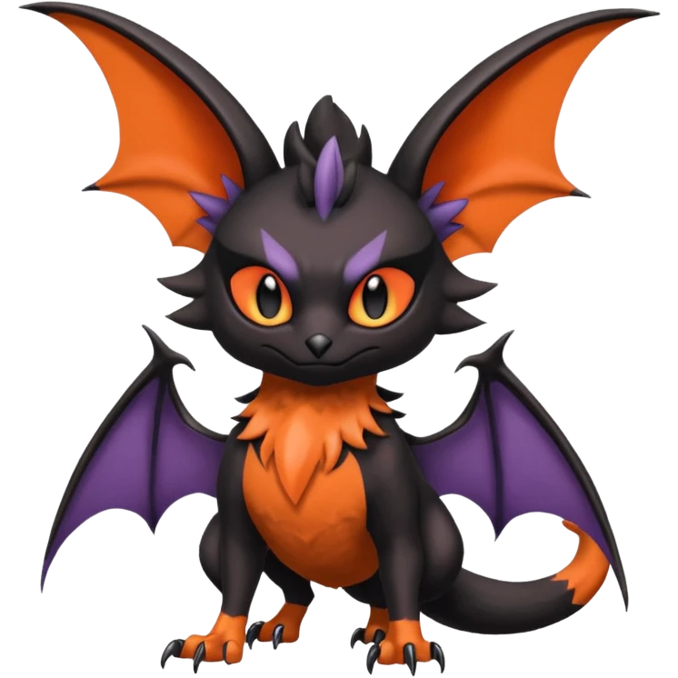  Noibat-Noivern-Trico-Nargacuga-Litten-Hybrid with huge bat wings for ears emoji