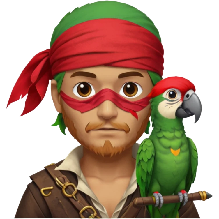 pirate and parrot emoji