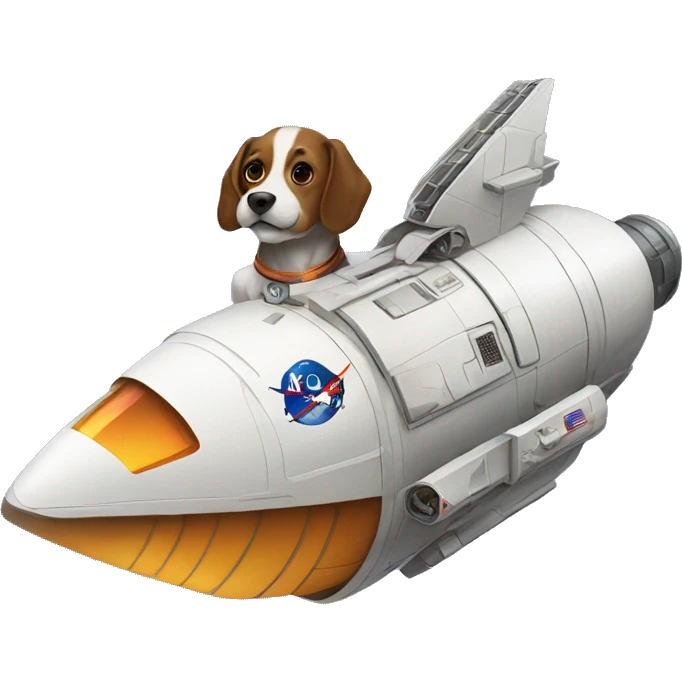 Spacecraft with dogs emoji
