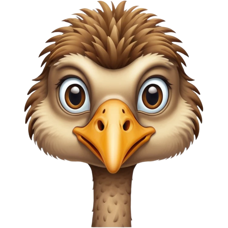 Cara de avestruz  emoji