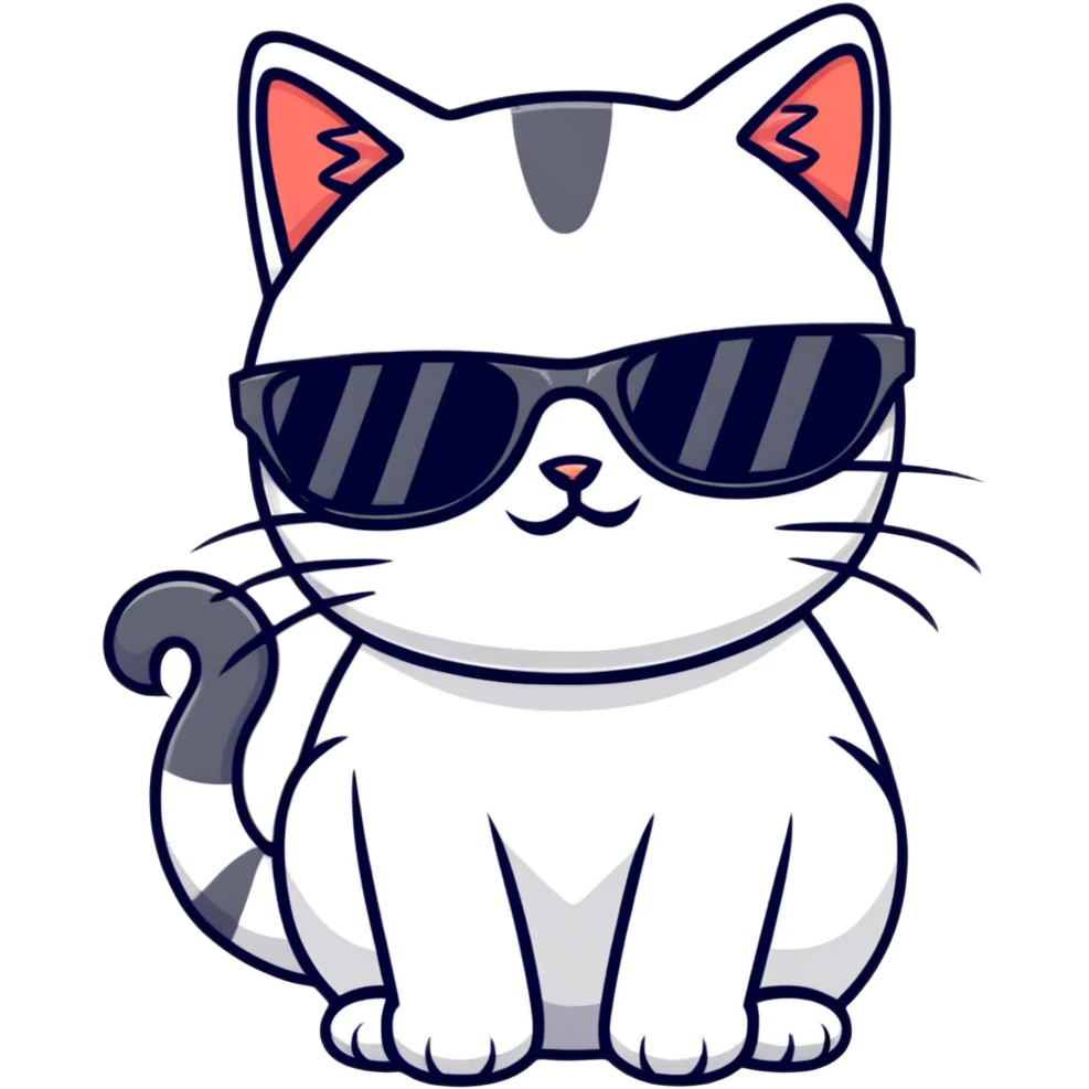 Cat with sunglasses emoji