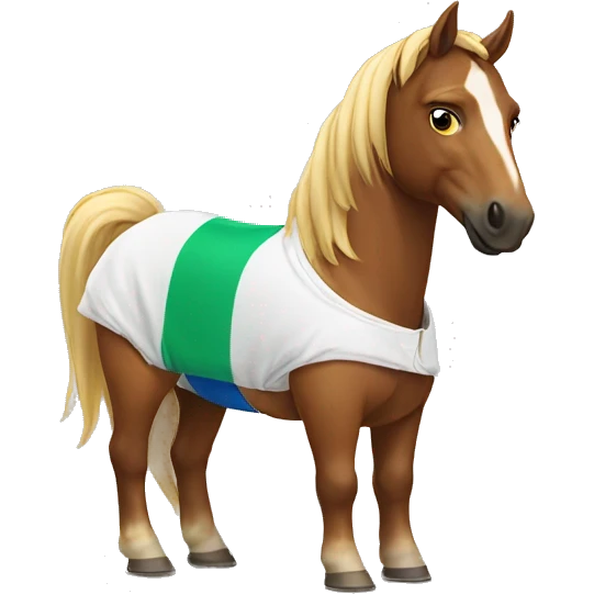 horse sunbathing in italian shorts emoji