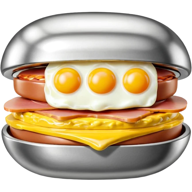 SPAM AND EGGS sculpture in jeff koons style emoji