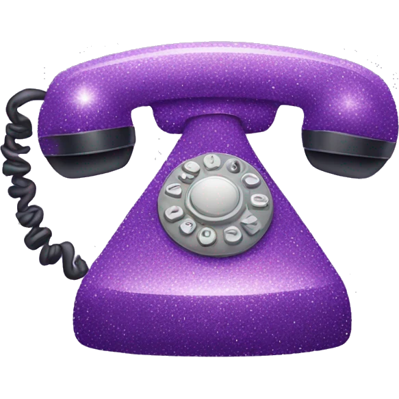 Purple sparkly phone emoji