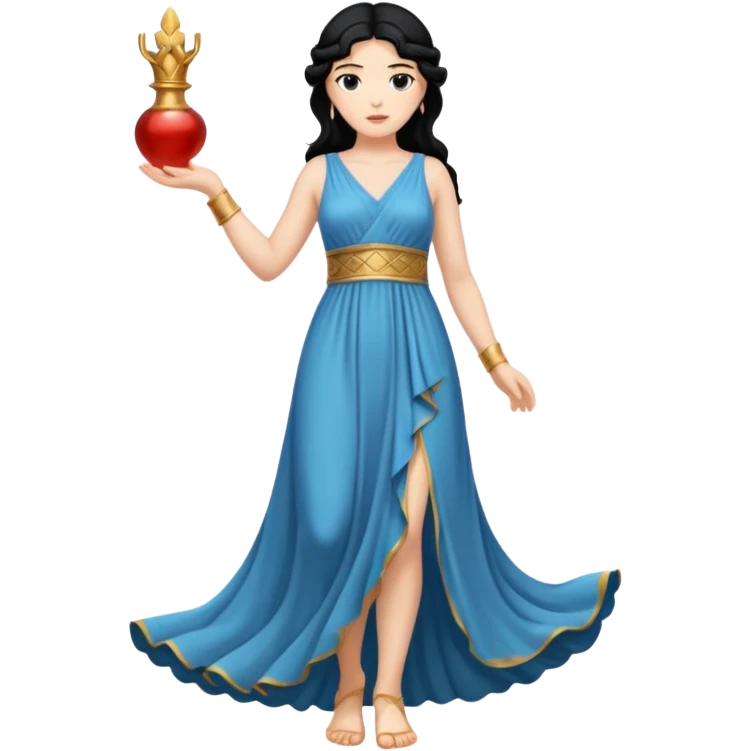 greek goddess black hair full length emoji