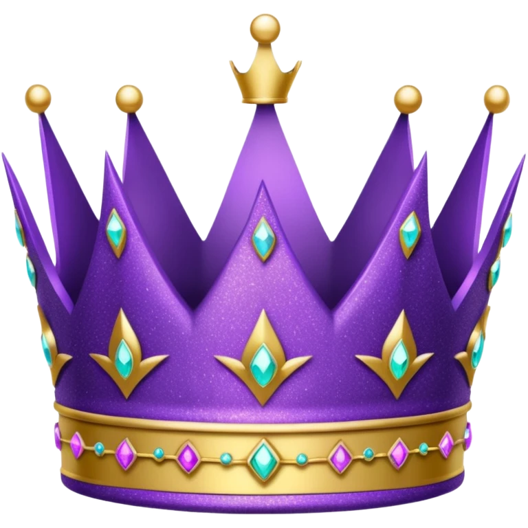 purple crown glitter  emoji