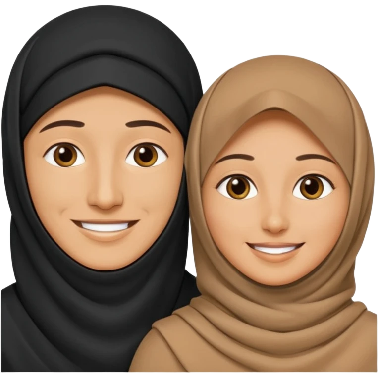 muslim couple, man and a woman in burka emoji