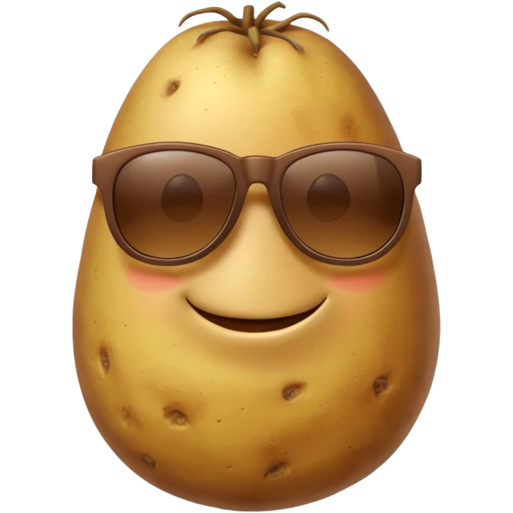 Potato with sunglasses emoji