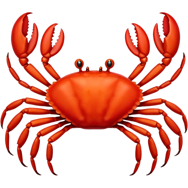 A crab with eight legs and two pincers emoji