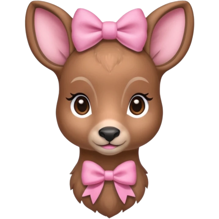 Cute Doe with a pink bow emoji