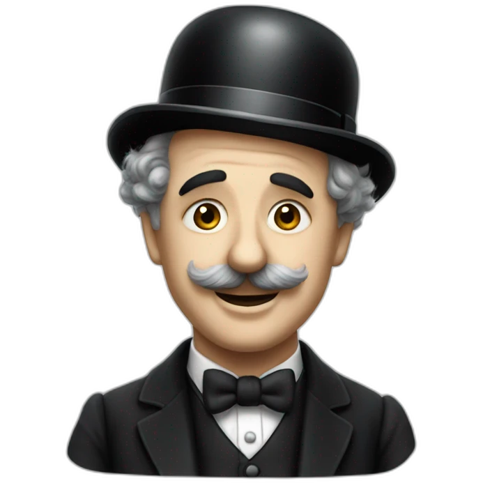 Charlie chaplin without a hat emoji
