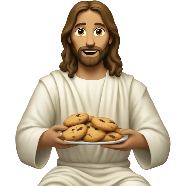 Jesus eating cookies  emoji