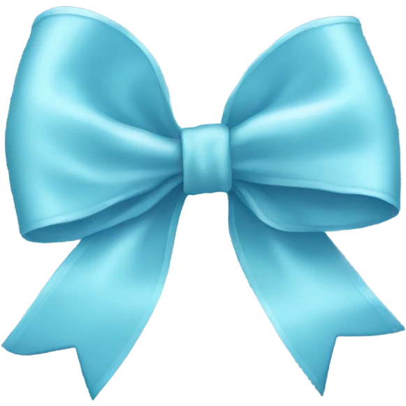 light blue bow  emoji
